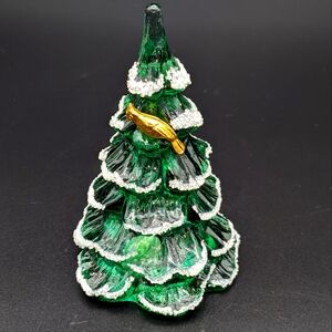 Vintage Fenton Flocked Christmas Tree